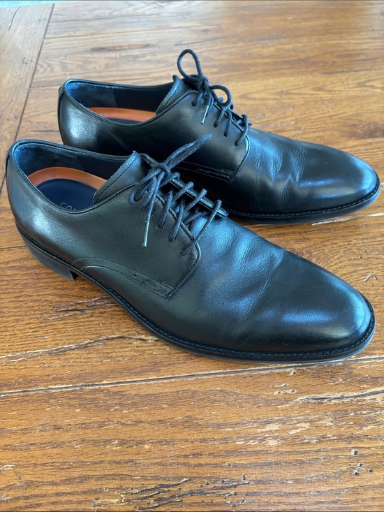 Cole Haan Grand.0S Plain Toe Oxford Shoes Men’s Black Leather Formal Size 8.5 main image 6